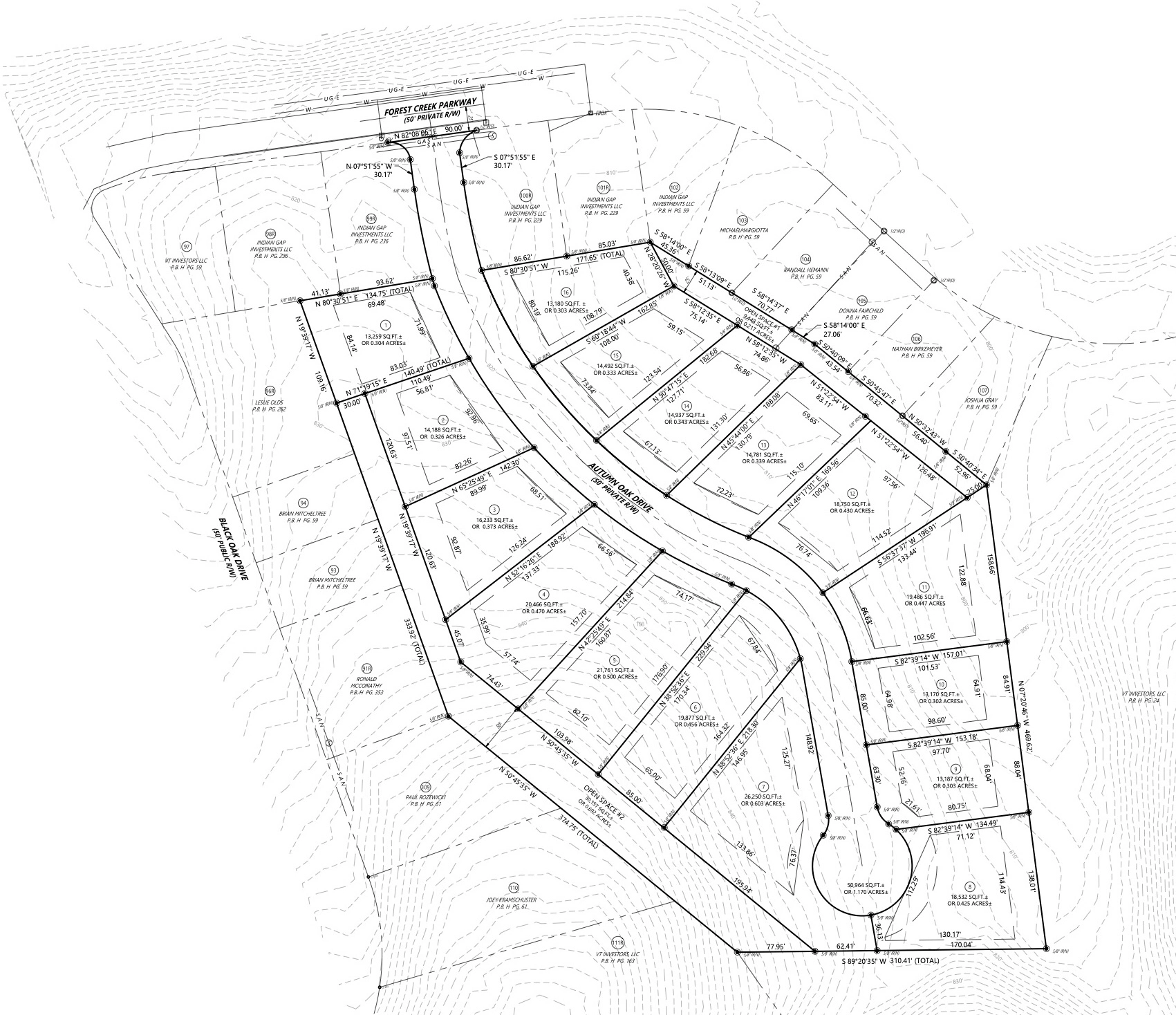 Forest Creek Cove Map